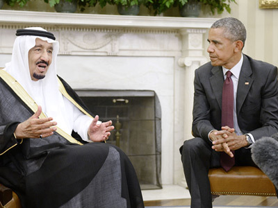 Барак Обама и шейх Сальман аль-Сауд