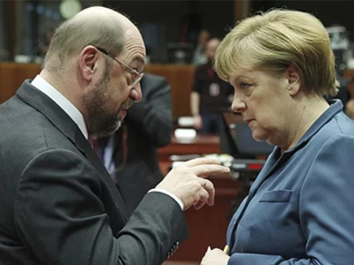 Мартин Шульц и Ангела Меркель