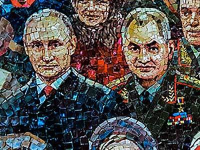 Мозаика с изображением Владимира Путина в храме Вооруженных сил РФ